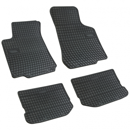 Accesorii auto - Set covorase auto din cauciuc Skoda Octavia I 1997-2010; Seat Leon I 1999-2005; Toledo 2 1999-2004; VW Bora 1997-2005; Golf IV 1997-2006; New Beetle 1998-2010, presuri FROGUM, negre, 4 buc.