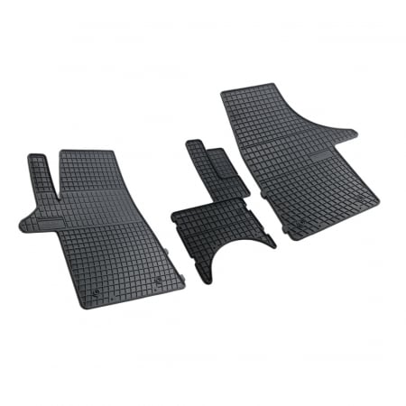 Covorase auto - Set covorase auto din cauciuc Volkswagen T5 2003- 2 3Loc si T6 2015-, presuri FROGUM, negre, 3 buc.