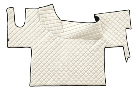 Covor compartiment picioare - Set covorase cabina compatibile cu Renault T cu podea plata (01.2014-2021) - Crem