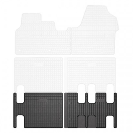 Covorase auto - Set covorase cauciuc, 2 Buc , Spate, Negru, Pentru: Citroen Jumpy Iii 2016-, Van