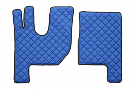 Set covorase compatibile cu Renault T cu podea inalta (01.2014-2021), piele sintetica - Albastru [1]