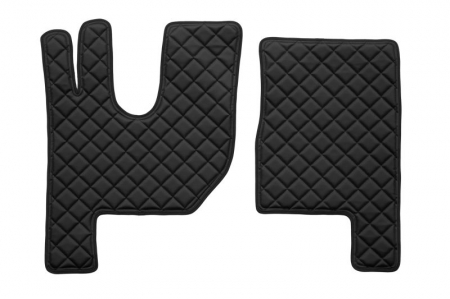 Set covorase compatibile cu Renault T cu podea inalta (01.2014-2021), piele sintetica - Negru [1]