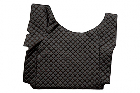 Set covorase compatibile cu Renault T cu podea inalta (01.2014-2021), piele sintetica - Negru/Rosu [2]