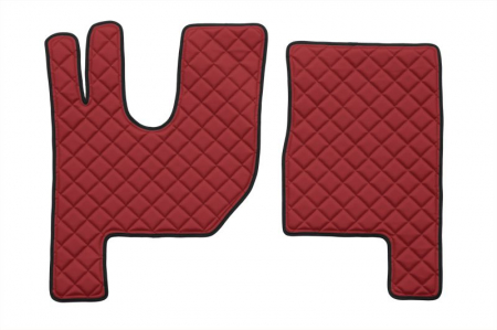 Set covorase compatibile cu Renault T cu podea inalta (01.2014-2021), piele sintetica - Rosu [1]