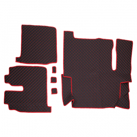 Set covorase Piele Ecologica Truck Umbrella Pentru Man Tgx 2018-2020 Euro 6, Negru [0]