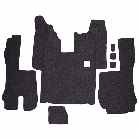 Set covorase Piele Ecologica Truck Umbrella Pentru Scania Seria R 380-420 2005-2016, Manuala, Rosu [1]