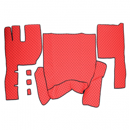 Set covorase Piele Ecologica Truck Umbrella Pentru Volvo Fh12 Euro 5 Automat, Rosu [0]