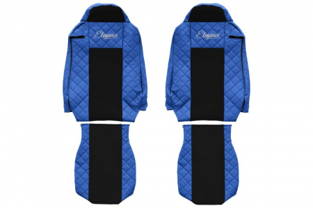 Husa scaun - Set huse scaun compatibil cu Iveco Stralis HI WAY (01.2013-12.2016) si Stralis XP 2016+, Albastru