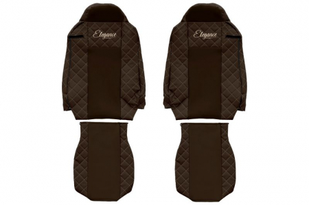 Husa scaun - Set huse scaun compatibil cu Iveco Stralis HI WAY (01.2013-12.2016) si Stralis XP 2016+, Maro