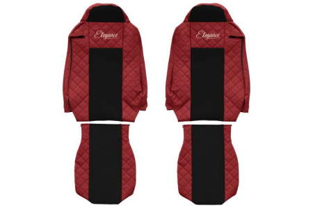 Husa scaun - Set huse scaun compatibil cu Iveco Stralis HI WAY (01.2013-12.2016) si Stralis XP 2016+, Rosu