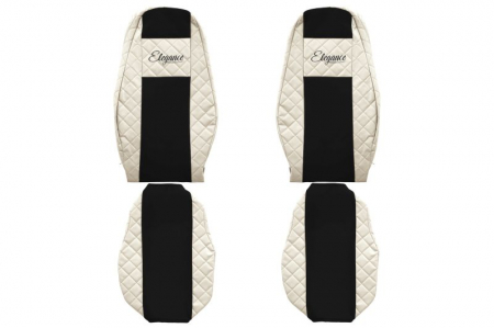 Husa scaun - Set huse scaun compatibil cu Volvo FH 4 / FM 4 fabricatie 01.2013+, Crem