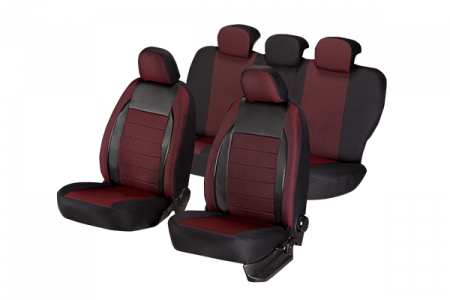Accesorii auto - Set huse scaun Elegance rosu