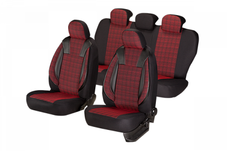 Accesorii auto - Set Huse Scaun Luxury Rosu