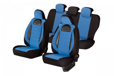 Set Huse Scaun Racing Albastru [8]