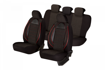 Set Huse Scaun Racing Negru [7]