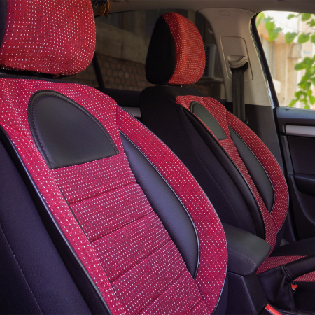 Set Huse Scaun Racing Rosu [9]