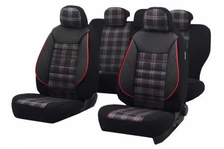 Set Huse Scaun Sport Negru-Rosu [5]