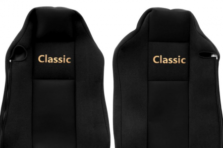 Set huse scaun textil camion compatibile cu MAN TGX (01.2007-12.2017) si MAN TGX 01.2018+ cu scaune Isri, Negru [1]