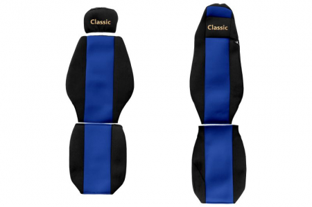 Husa scaun - Set huse scaun textil camion compatibile cu Mercedes Actros MP 1 (01.1996-12.2003) cu tetiere diferite