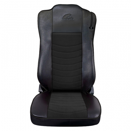 Set Huse Scaun Truck Umbrella Pentru Mercedes Actros 18-42 Euro 6Piele Ecologica Neagra + Velvet Negru (2016-) [0]