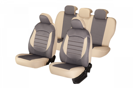 Accesorii auto - Set Huse Scaun Urban Gri - Bej