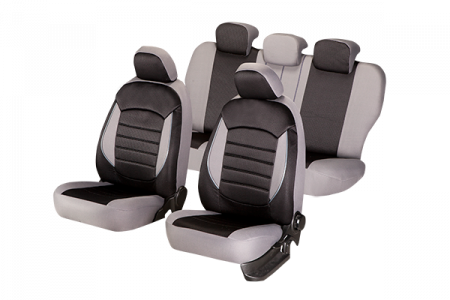 Set Huse Scaun Urban Negru - Gri [10]