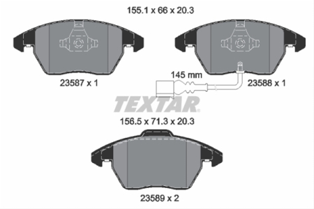 Piese auto - Set placute frana fata Textar  2358701 Audi, VW, Skoda, Seat