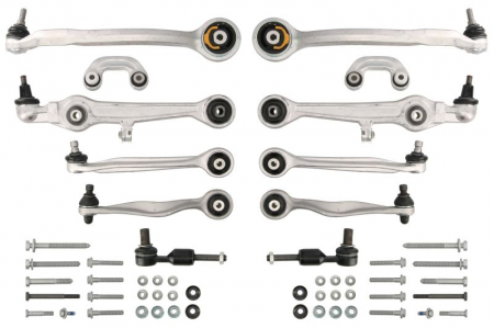 Piese auto - Set reparatie brate puntea fata FEBI pentru AUDI A4 B5, A6 C5; SKODA SUPERB I; VW PASSAT B5, PASSAT B5.5 1.6-4.2 11.94-03.08