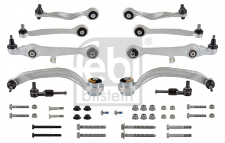 Piese auto - Set reparatie brate puntea fata FEBI pentru AUDI A4 B5, A6 C5; SKODA SUPERB I; VW PASSAT B5, PASSAT B5.5 1.6-4.2 11.94-03.08