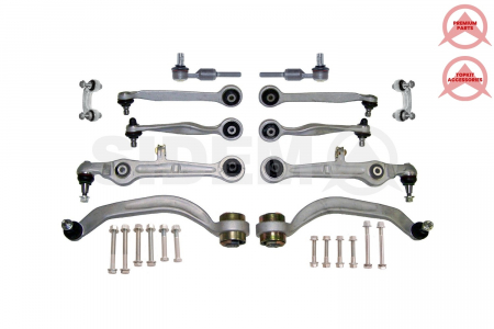 Piese auto - Set reparatie brate puntea fata SIDEM pentru AUDI A4 B6, A4 B7, A6 C5 1.6-3.0 11.00-06.09