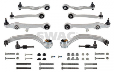 Piese auto - Set reparatie brate puntea fata SWAG pentru AUDI A4 B5, A6 C5; SKODA SUPERB I; VW PASSAT B5, PASSAT B5.5 1.6-4.2 11.94-03.08