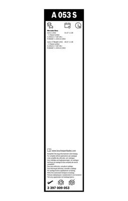 Set stergatoare BOSCH AeroTwin A053S 3397009053, lungime 2 x 600 mm, fara carcasa, pentru MERCEDES-BENZ Clasa C [2]