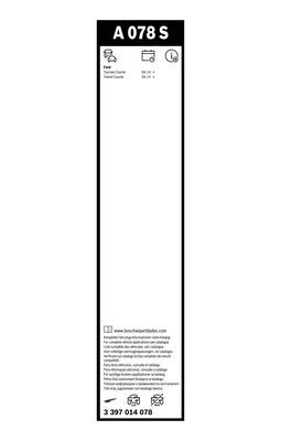 Set stergatoare BOSCH AeroTwin A078S 3397014078, lungime 700 mm, 380 mm, fara carcasa, pentru vehicule cu volan pe stanga [2]