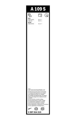 Set stergatoare BOSCH AeroTwin A109S 3397014215, lungime 550 mm, 400 mm, model 05.2015, nu are prindere pe brat carlig [2]