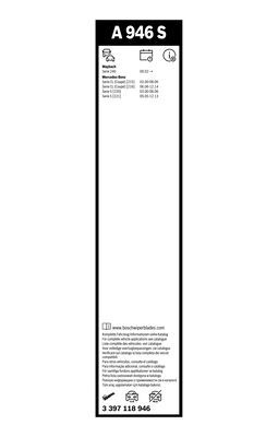 Set stergatoare BOSCH AeroTwin A946S 3397118946, lungime 2 x 680 mm, fara carcasa, pentru vehicule cu volan pe stanga [2]