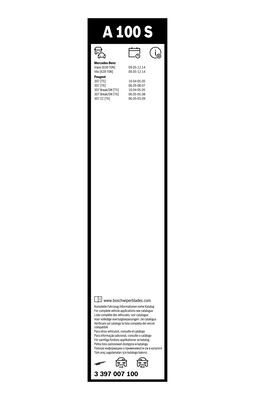 Set stergatoare parbriz BOSCH AeroTwin A100S 3397007100, lungime 700 mm, 650 mm, fara carcasa, cu colier [2]