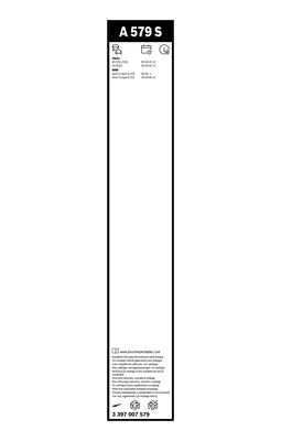 Set stergatoare parbriz BOSCH AeroTwin A579S 3397007579, lungime 600 mm, 400 mm, fara carcasa, pentru vehicule cu volan pe stanga [2]