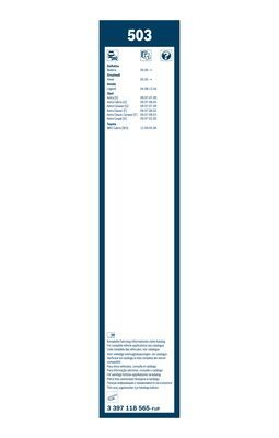 Set stergatoare parbriz BOSCH Twin 503 3397118565, lungime 500 mm, 475 mm, standard [2]