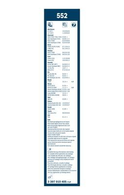 Set stergatoare parbriz BOSCH Twin 552 3397010405, lungime 550 mm, 400 mm, standard [2]