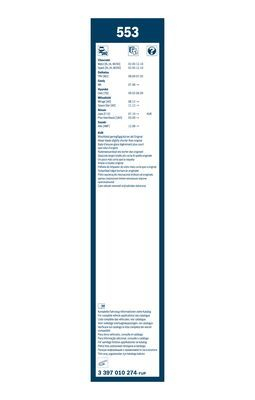 Set stergatoare parbriz BOSCH Twin 553 3397010274, lungime 550 mm, 340 mm, standard [2]