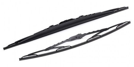 Accesorii auto - Set stergatoare parbriz BOSCH Twin 801S 3397001802, cu spoiler, lungime 600 mm, 530 mm, fixare cu carlige, standard, curbat in partea pasagerului