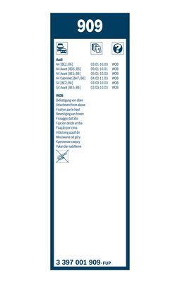 Set stergatoare parbriz BOSCH Twin 909 3397001909, lungime 550 mm, 550 mm, standard, pentru AUDI A4 [2]