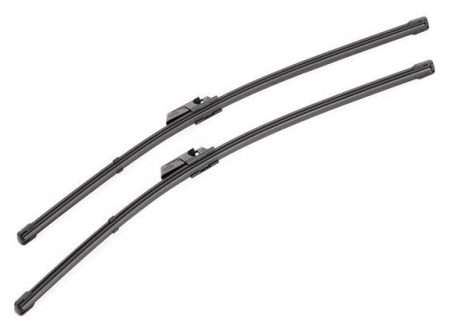 Accesorii auto - Set stergatoare parbriz VALEO SILENCIO X.TRM FLAT BLADE SET 574303, lungime 550 mm, fara carcasa, cu spoiler