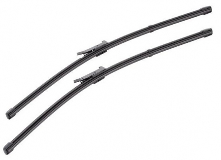 Accesorii auto - Set stergatoare parbriz VALEO SILENCIO X.TRM FLAT BLADE SET 574464, lungime 550 mm, fara carcasa, cu spoiler