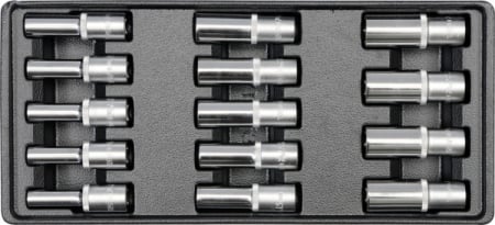 Truse si scule de mana - Set Tubulare Adanci 14 Buc, 8-21Mm, Pentru Yt-5530