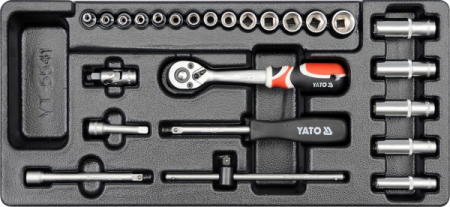 Truse si scule de mana - Set Tubulare+Clichet 25 Buc, 3.5-14Mm, Pentru Yt-5530