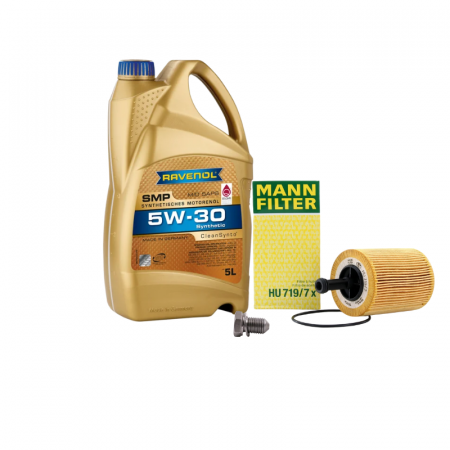 Piese auto - Set Ulei Motor Castrol Edge LL 5W-30 5L + Filtru Ulei Mann Filter HU719/7X + Buson Golire Baie Ulei Oe N90813202