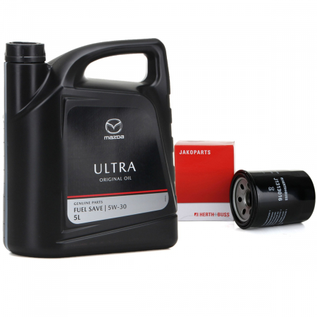 Pachete revizie - Set Ulei Motor Mazda Ultra 5W-30 5L 206485 + Filtru Ulei Herth+Buss Jakoparts J1313016