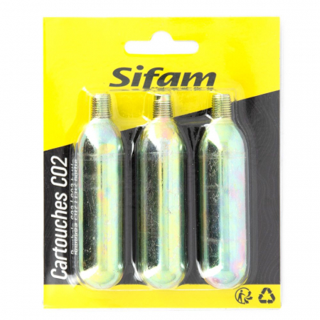 Moto/Atv - SIFAM - Kit rezerve CO2, 3 buc [nou]
Pentru kit reparatie pana SD-KP203