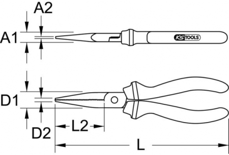 Slimpower Cleste Cu Cioc Semirotund. 160Mm [2]